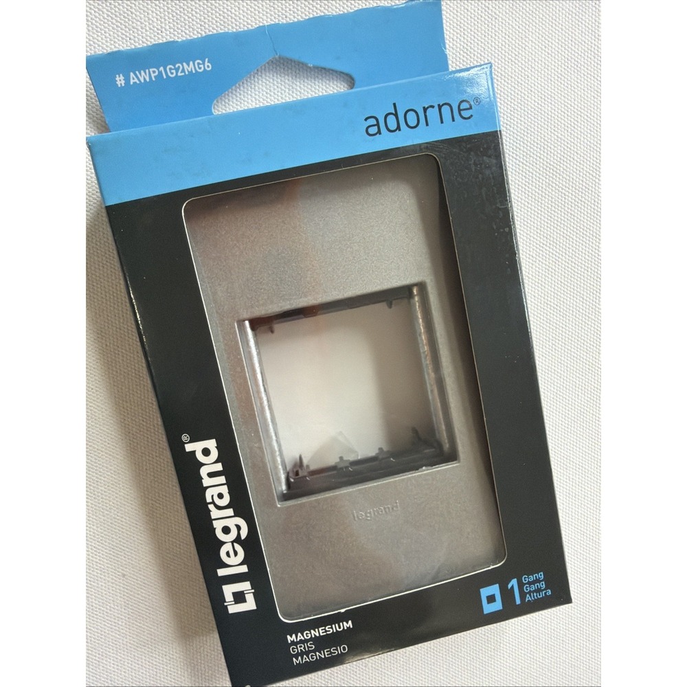 Legrand Adorne Plate AWP1G2MG6 Gang Wall Magnesium
